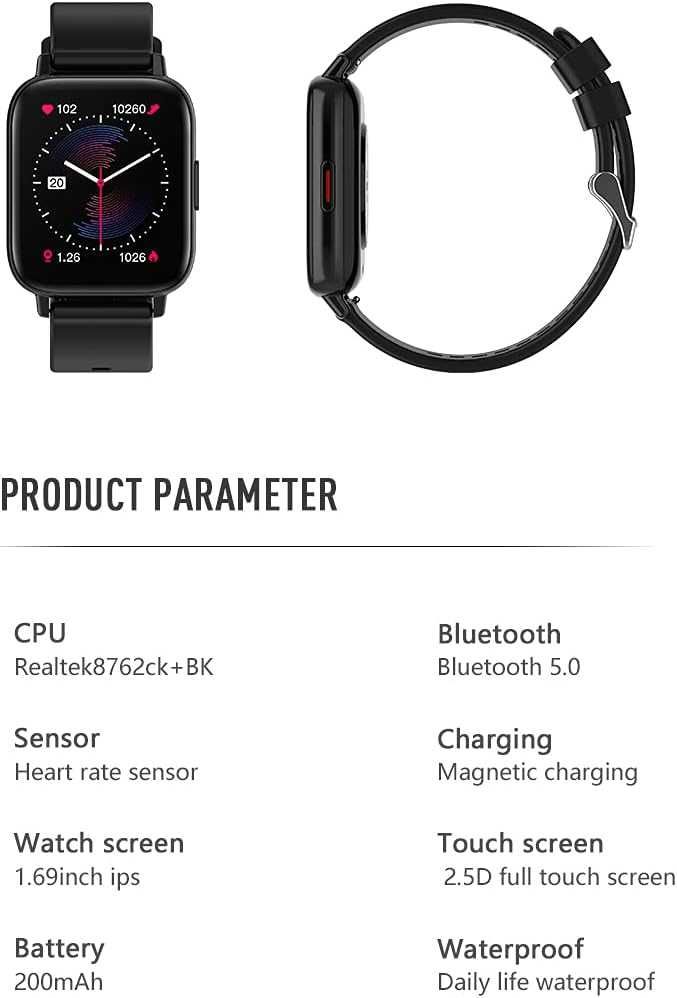 Smartwatch Inteligentny zegarek 1,69" kwadratowy I22,  spp64