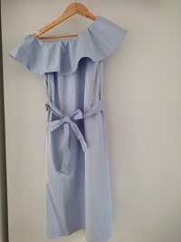 Sukienka letnia asymetryczna H&M 40 plus bluzka gap