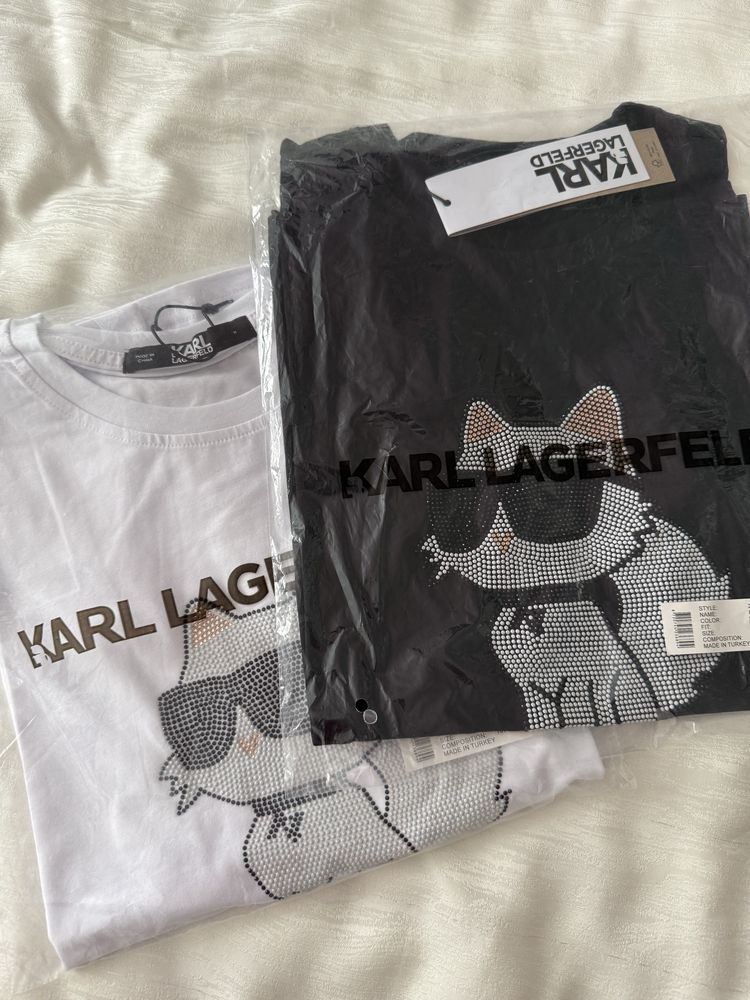 Футболка жіноча karl lagerfeld чорна біла