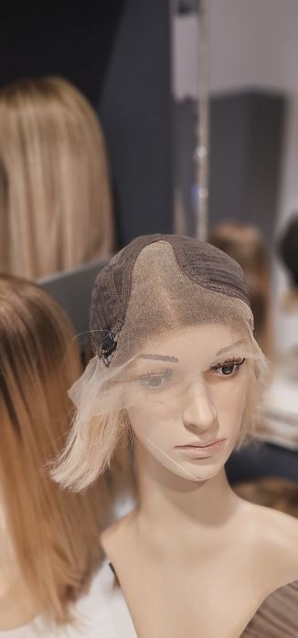 Peruka z włosów naturalnych blond