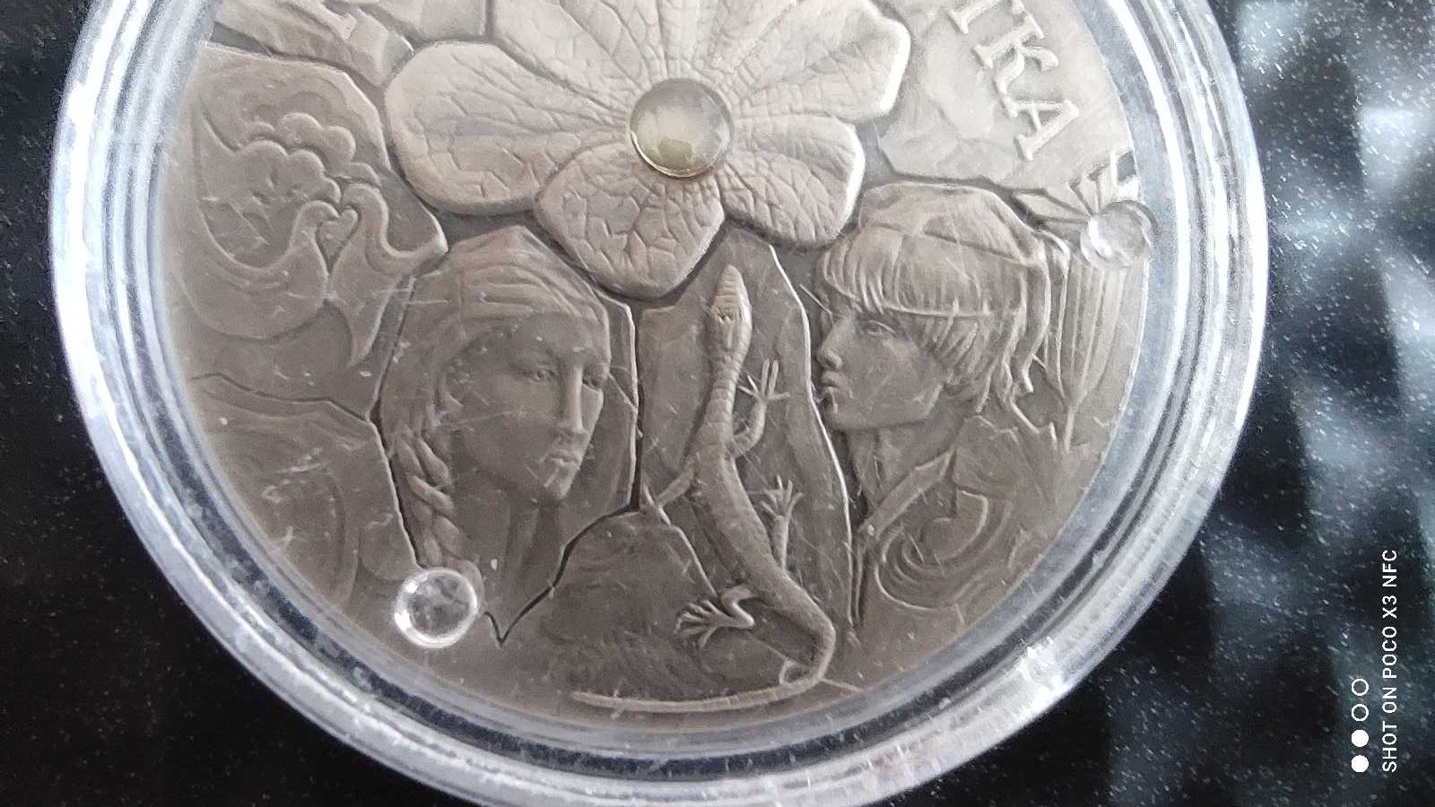 Moneta srebrna Białoruś 20 rubli 2005 rok Kamienny Kwiat srebro ag