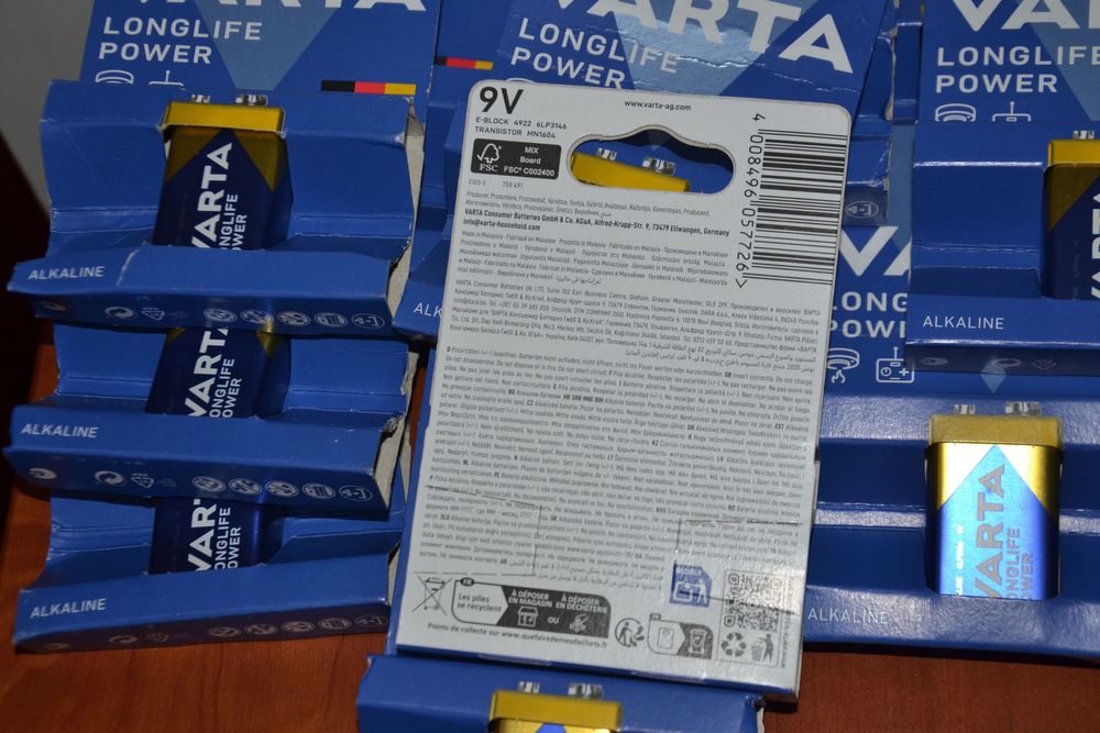 Батарейка крона VARTA LONGLIFE Power 9V/6F22 Germany