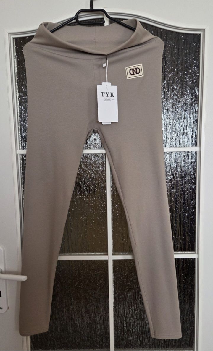 Legginsy Damskie Beżowe 2XL-3XL 33