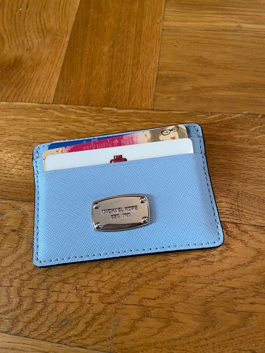 Kartownik portfelik portfel Michael Kors baby blue cardholder