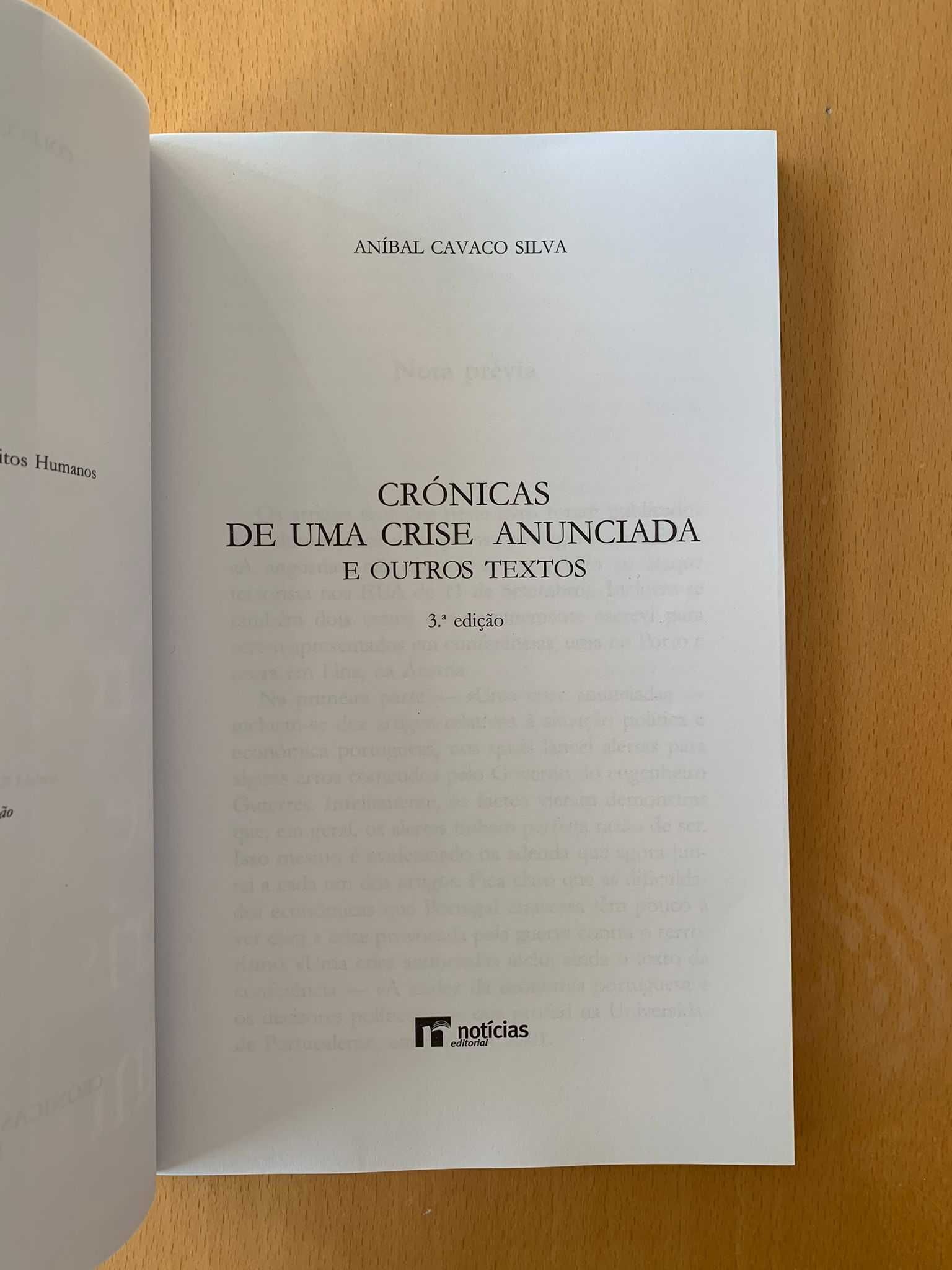 Crónicas de Uma Crise Anunciada - Aníbal Cavaco Silva