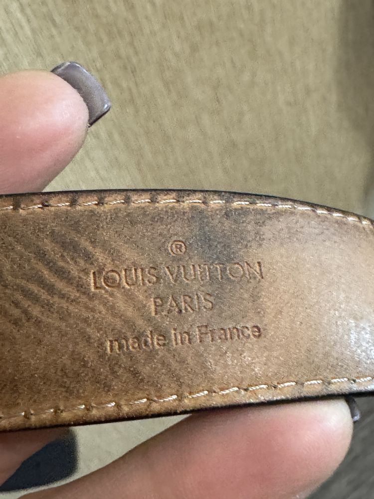 Шкіряний чоловічий ремінь louis vuitton  m6833 black, оригінал