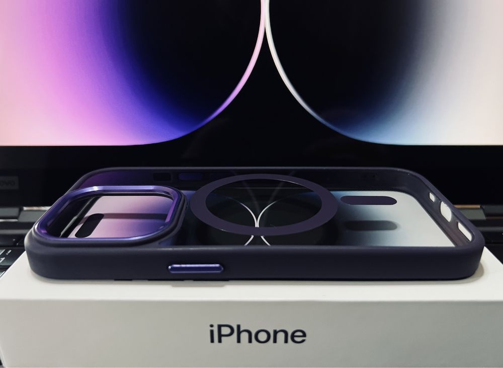 Чехол IPhone 14 Pro Max deep purple MagSafe, 15 pro grey, 13 pro max