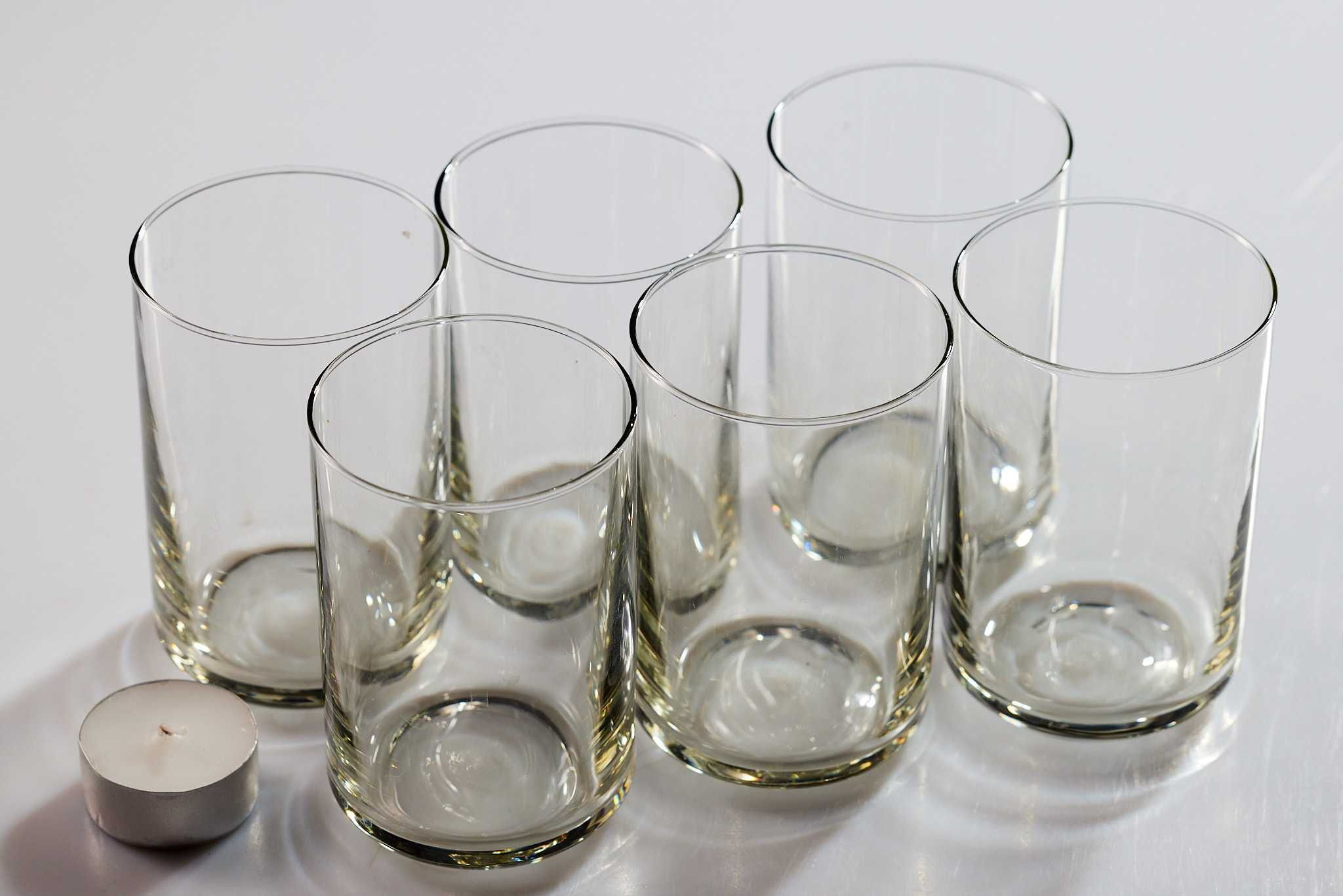szklanki oliwkowa poświata komplet 6szt pojemność 220ml PRL