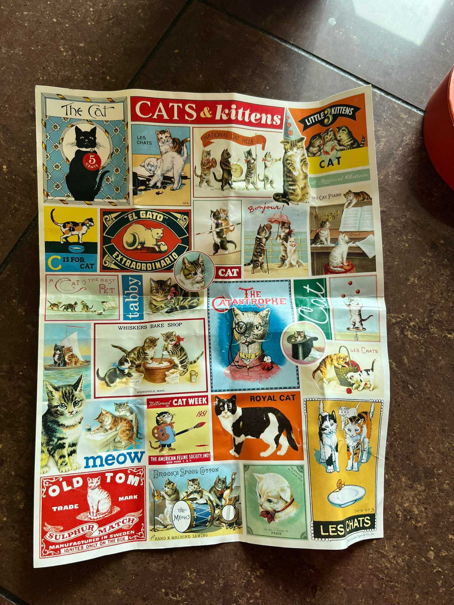 Puzzle Vintage Cats&Kittens koty 1000