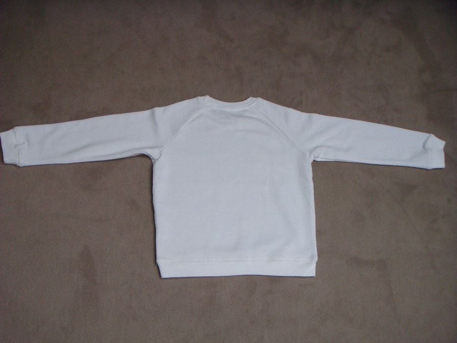 biała bluza z koronką sweter dres roz. 116
