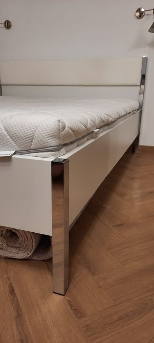 Łóżko + Materac Białe