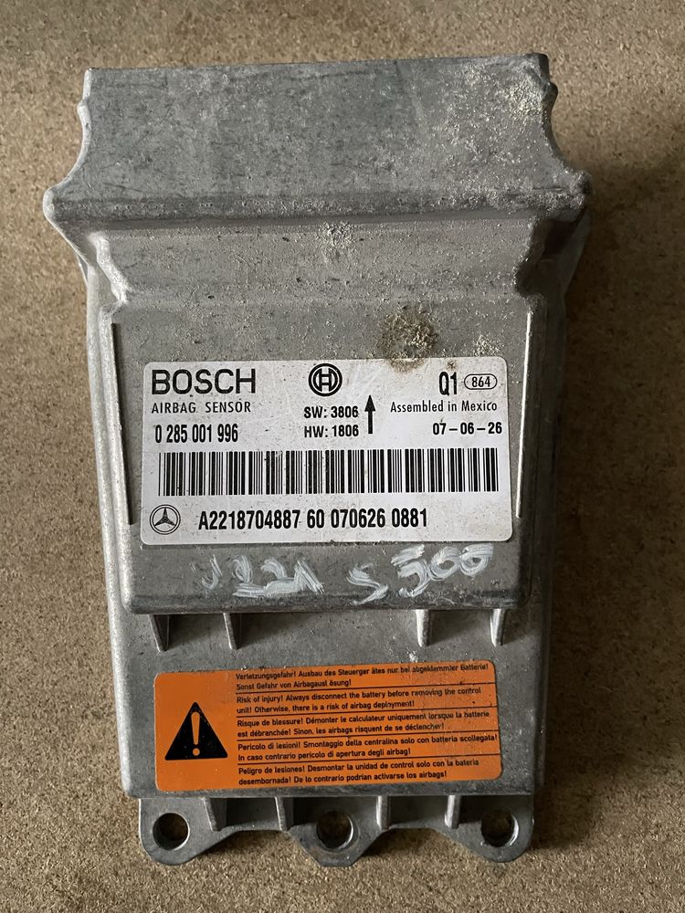 Modul Poduszek Powietrzych Mercedes S klasa w221 CL w216 s500 CL600