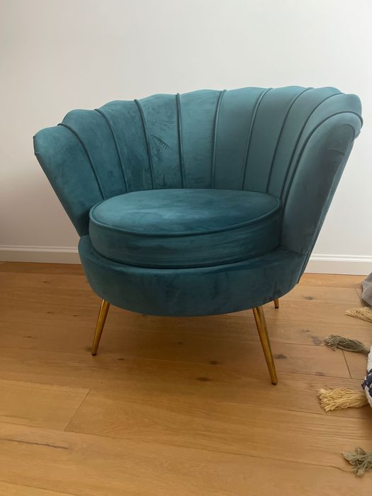 Fotel tapicerowany Muszla