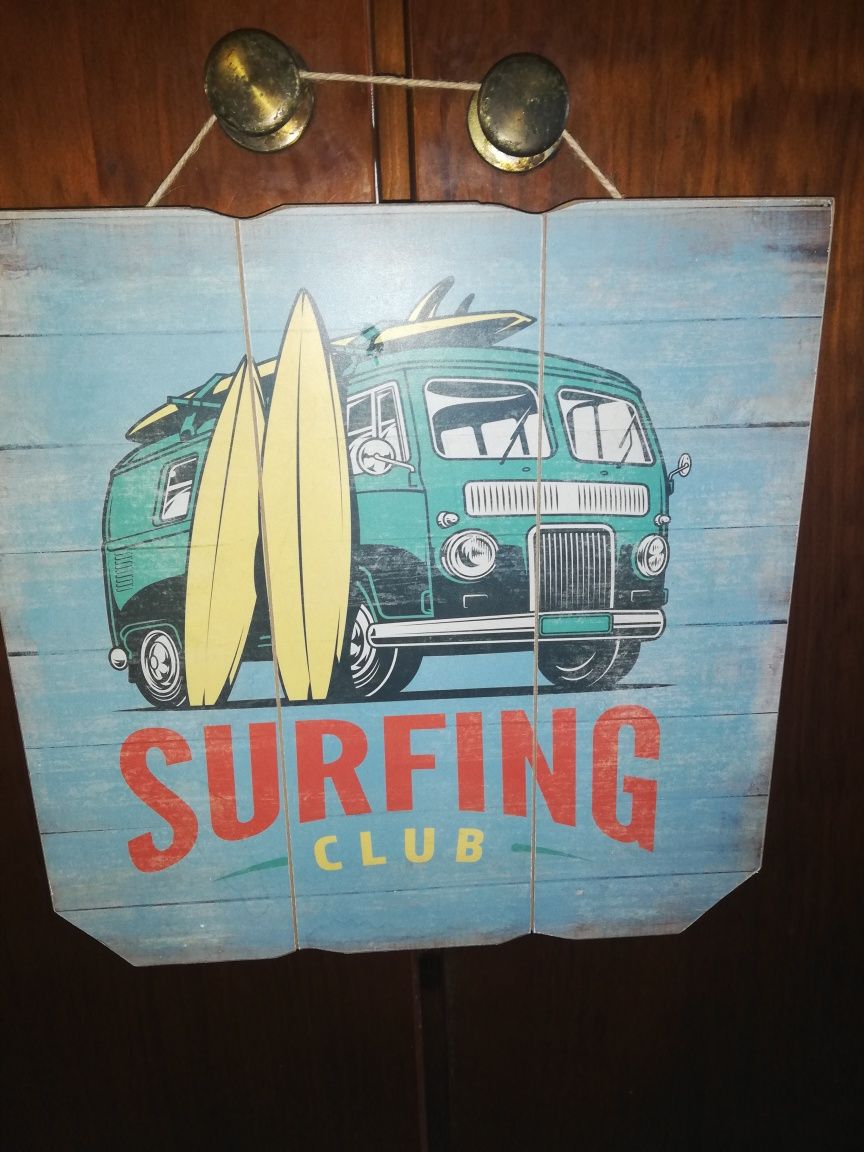 Placa vintage de surf