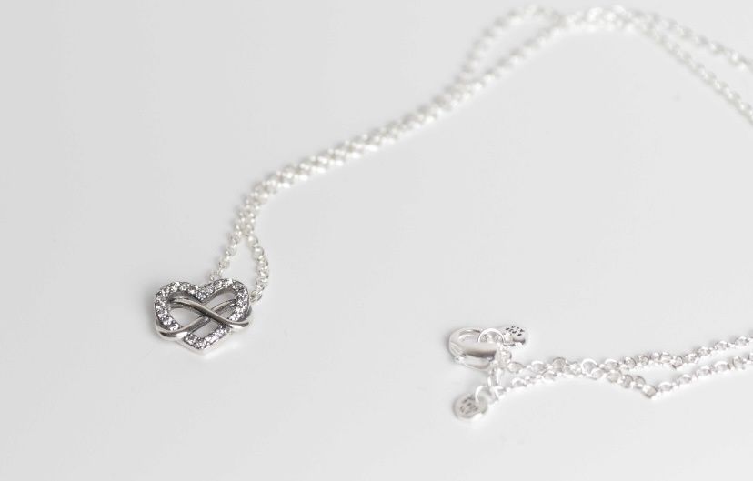 Pandora підвіска срібна блискуче серце нескінченності
