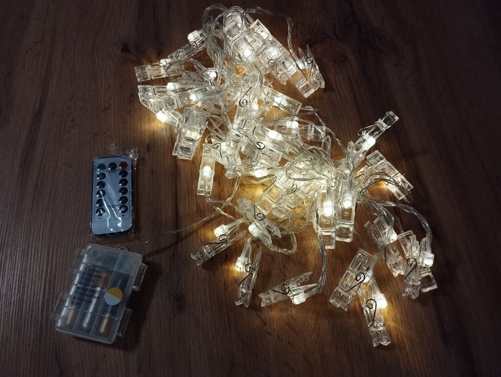 Lampki spinacze nowe