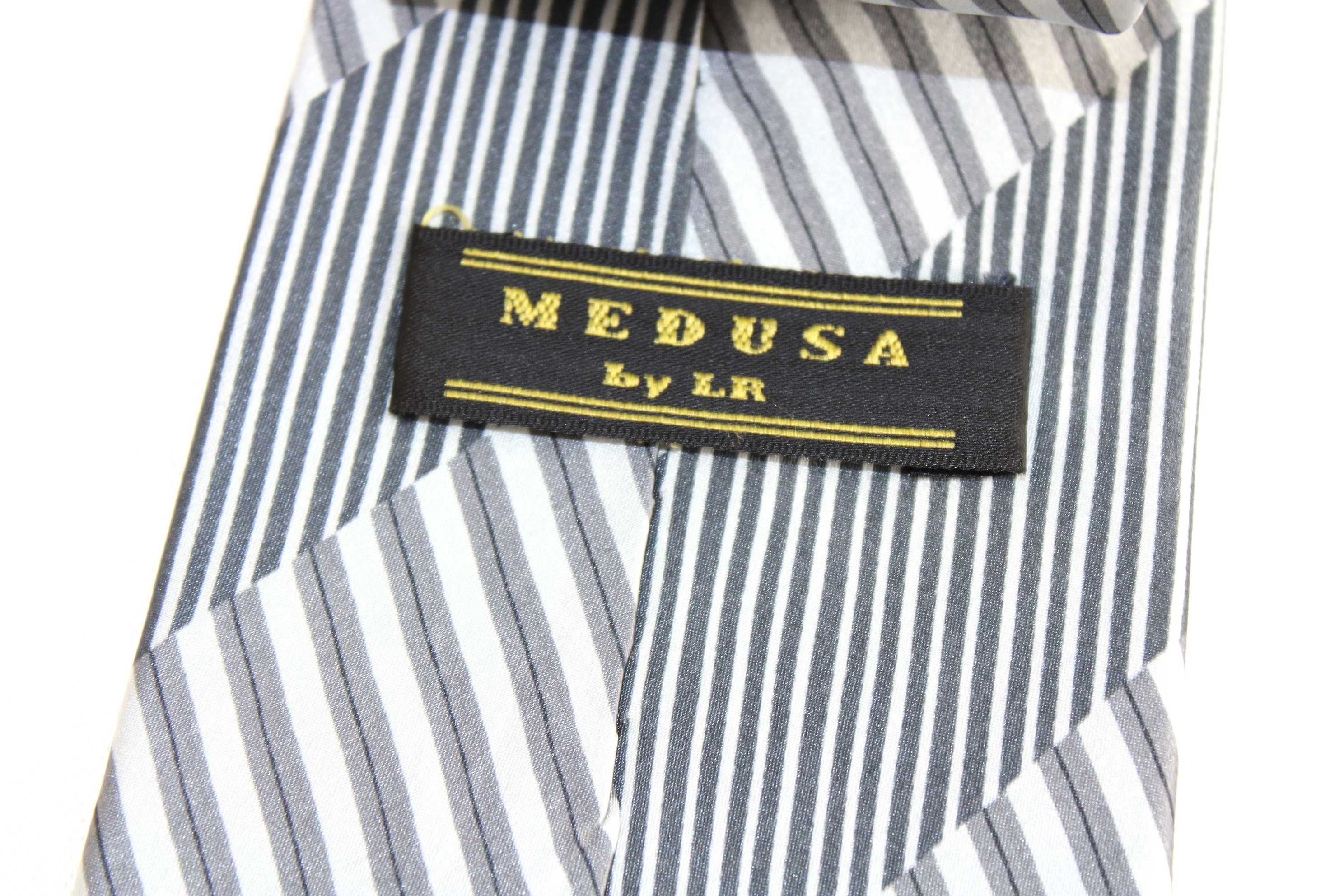 t2 MEDUSA by LR Jedwabny Stylowy Designerski Krawat jedwab Meduza