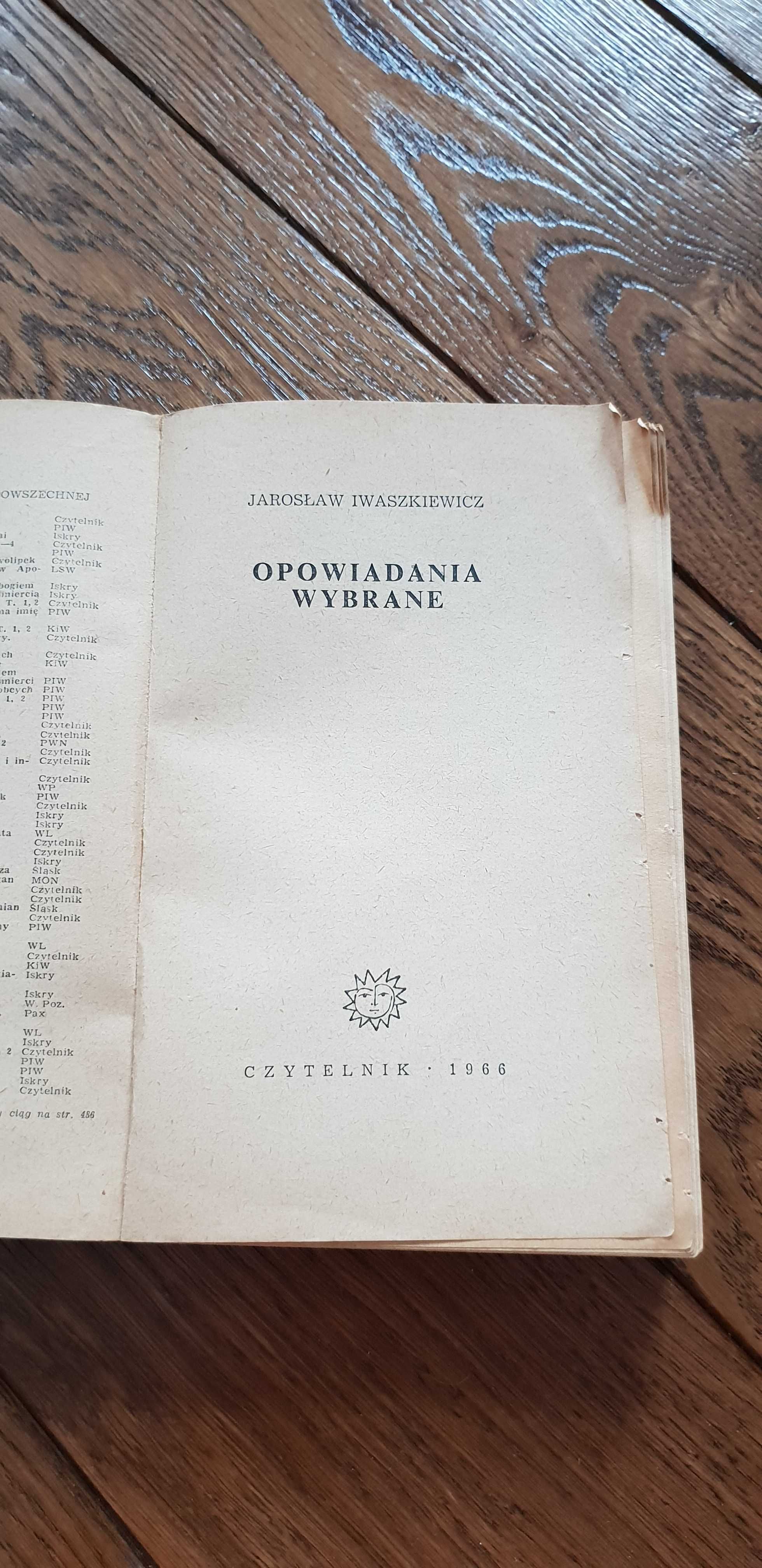 Książka rok 1966 "Opowiadania wybrane" Jarosław Iwaszkiewicz