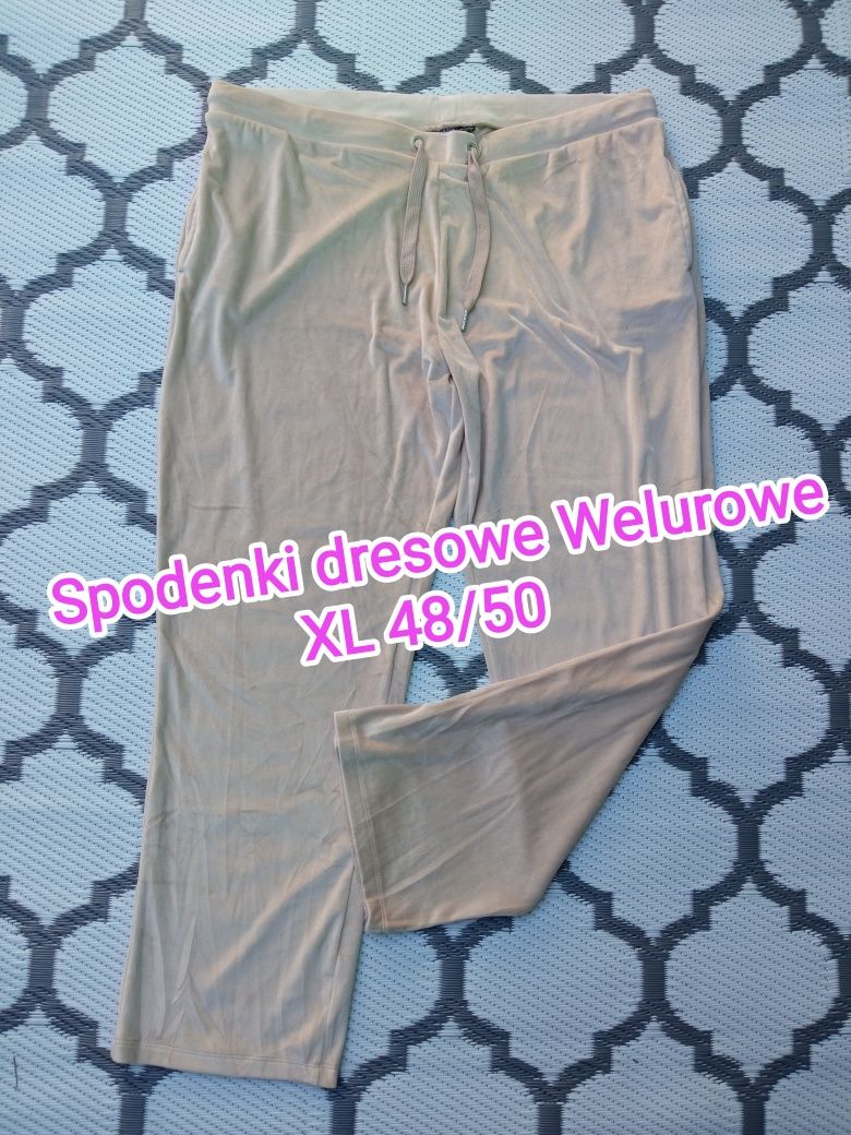 Nowe Spodnie dresowe Welurowe XL 48/50 , patrz fotki i opis