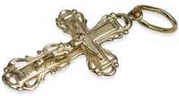 Złoty krzyż Prawosławny zawieszka krzyżyk żółte złoto oc007y W