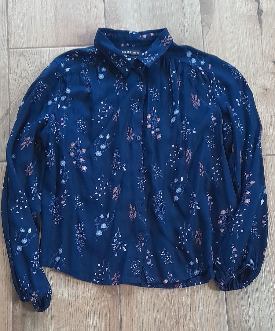 Granatowa bluzka 128 cm koszula