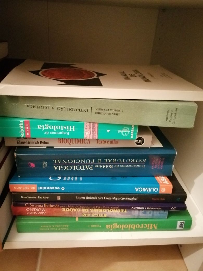 livros faculdade ciências/saúde/biologia/anatomia