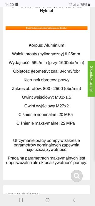 Pompa PZS-U-32P Hylmet Unhz 500