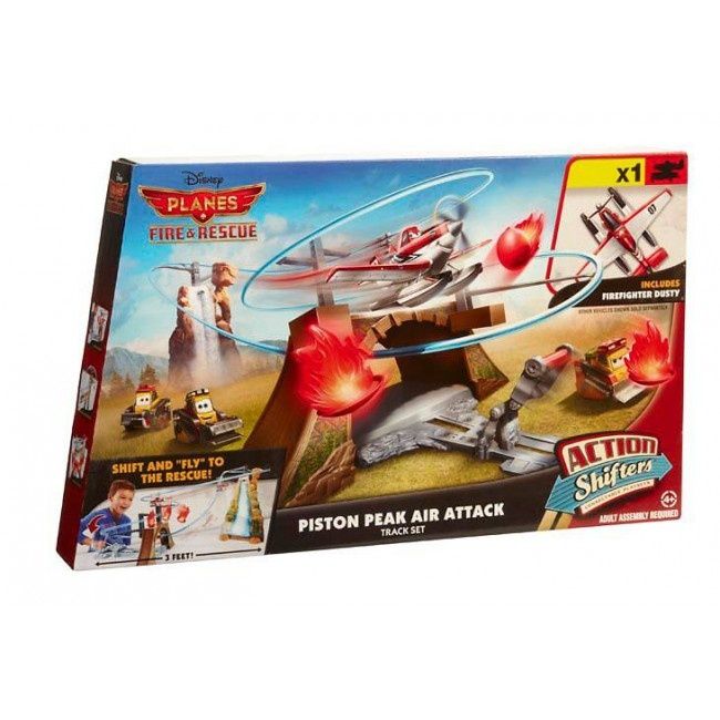 Автотрек Mattel Огонь и риск,спуск вертолёта,самолёта,трек набор тачка
