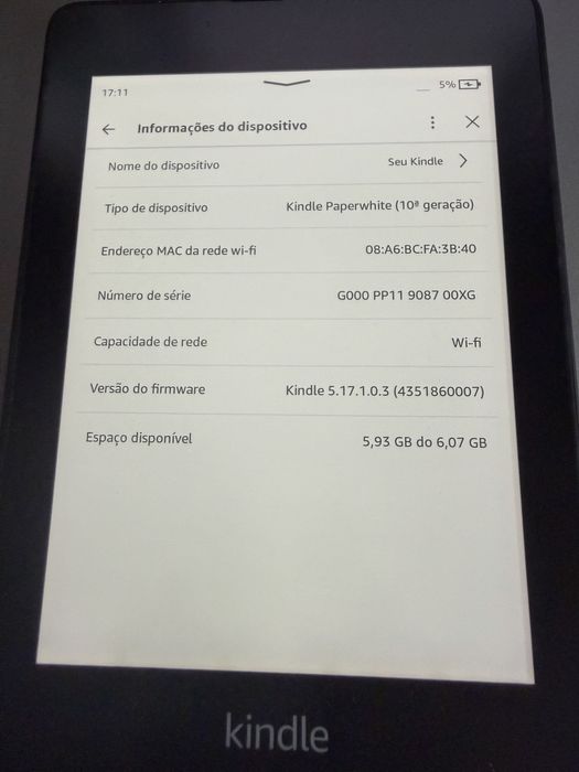 Kindle 10a geração - 8gb