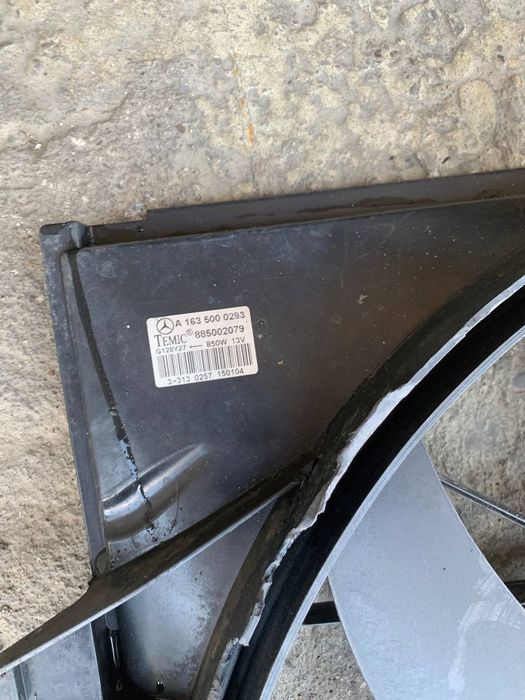 Вентилятор охолодження мл163 перевірений 2.7 cdi 850