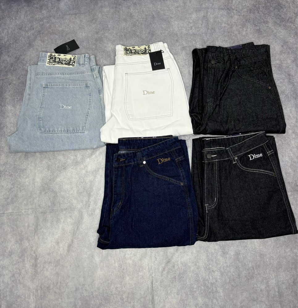 Джинсы Dime , штаны , дайм , sk8 , скейтборд, YKK , NEW, baggy jeans