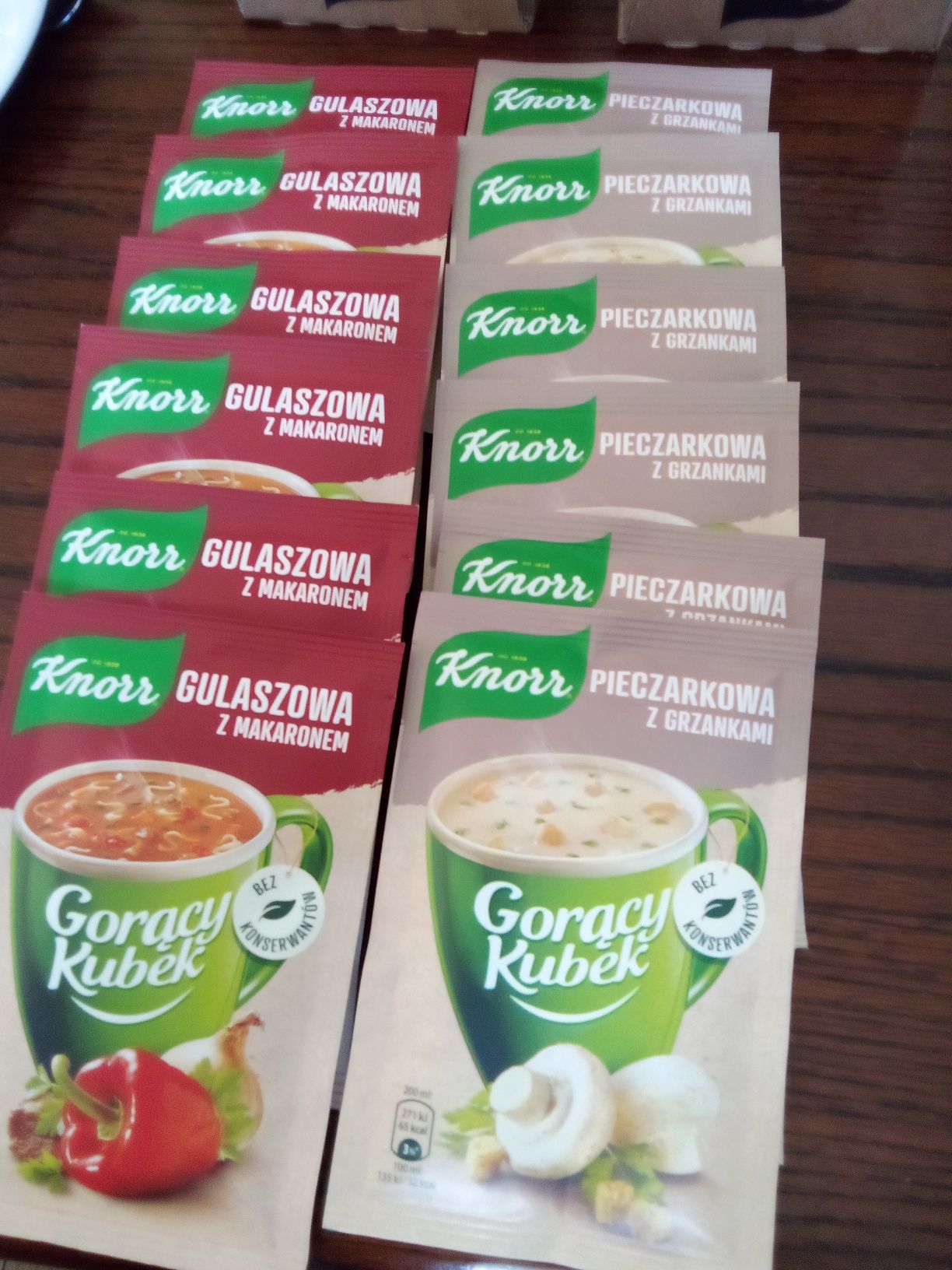 12 sztuk zupek gorący kubek Knorr