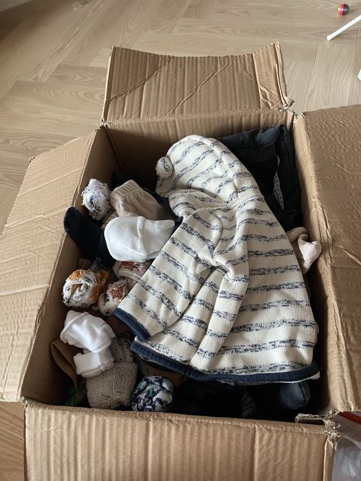 Karton ubranek dla chłopca 56, 62