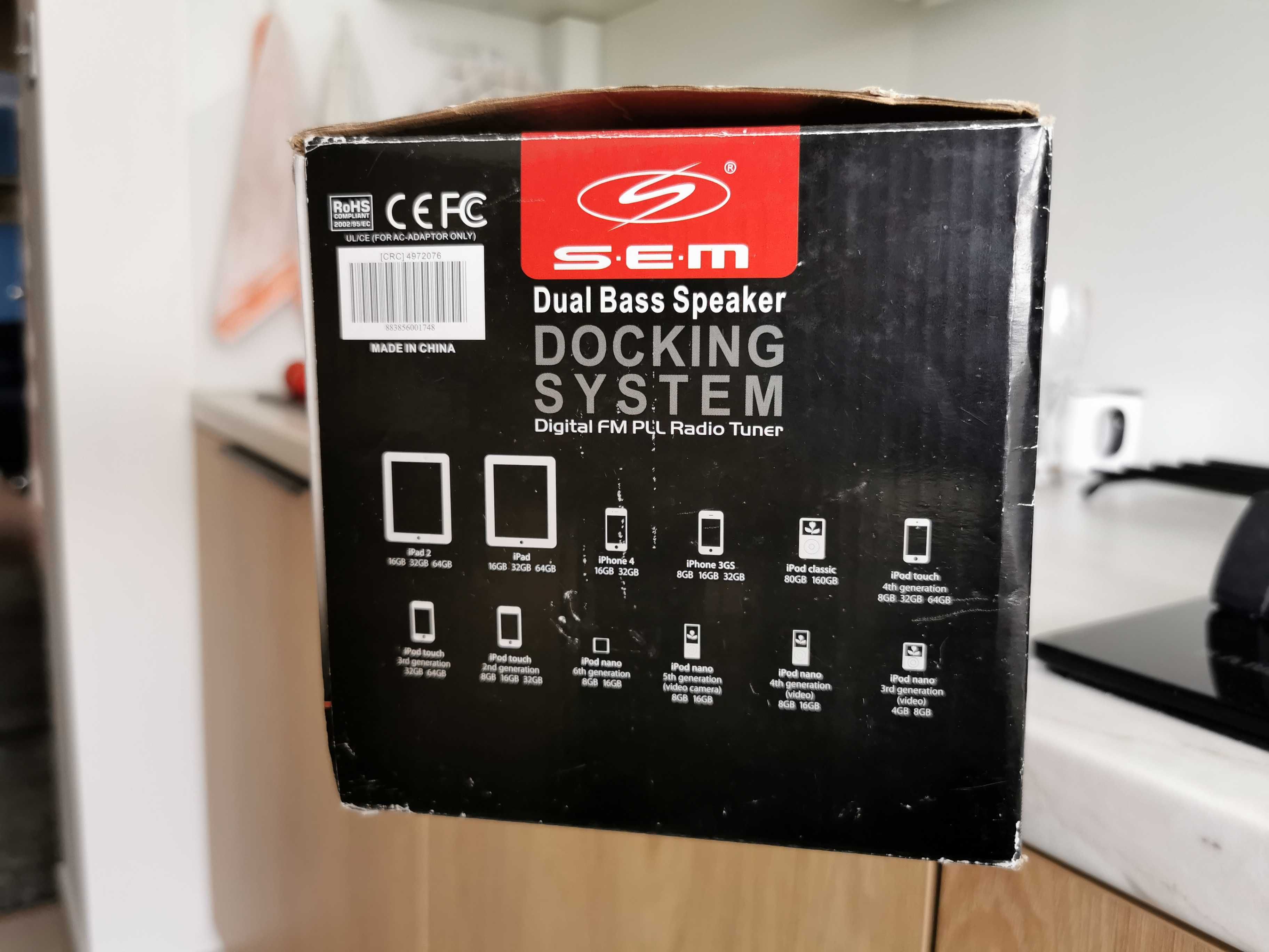Soundbar SEM dual bass speaker docking system stan idealny