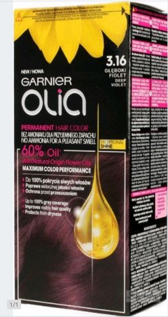 Farba do włosów Garnier Olia 3.16 Głęboki Fiolet