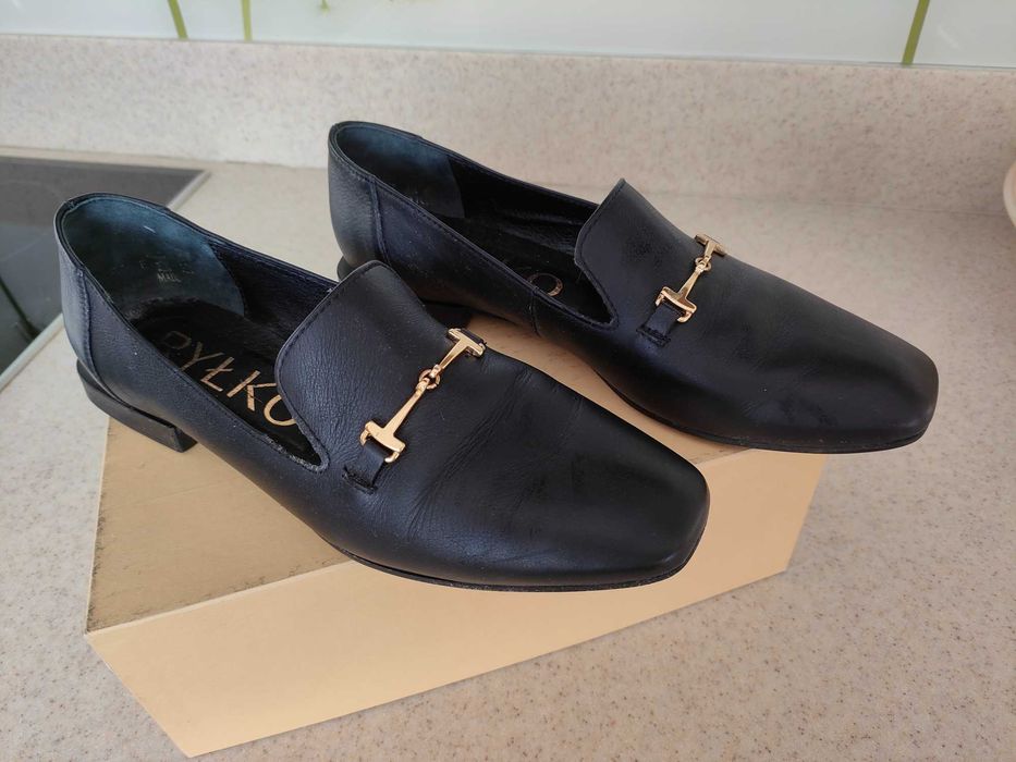 Buty, mokasyny skórkowe Ryłko