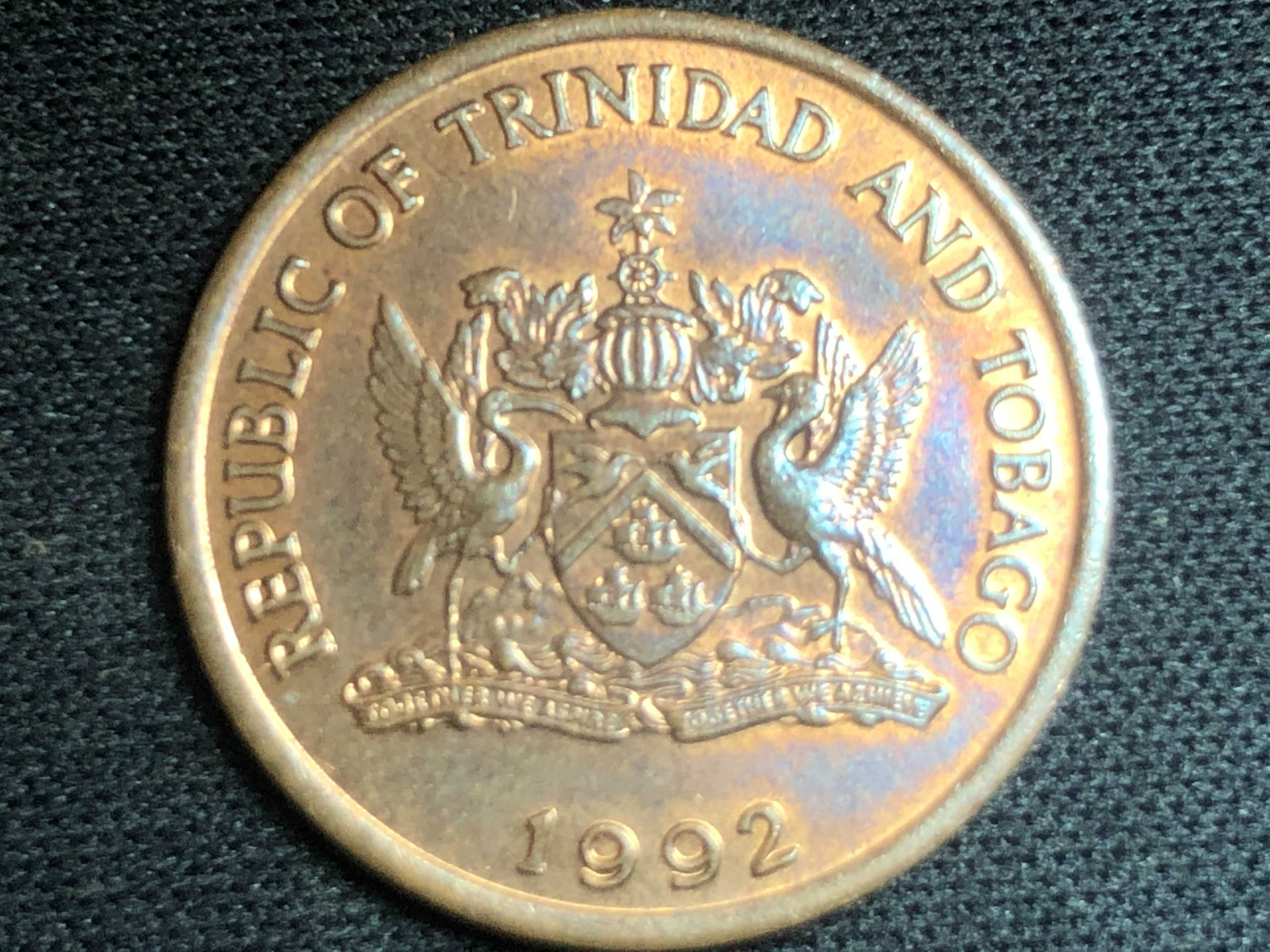 Lote de 2 Moedas Trinidad e Tobago 5 e 10 cents