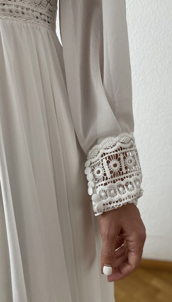 Muślinowa Suknia ślubna rustykalna boho