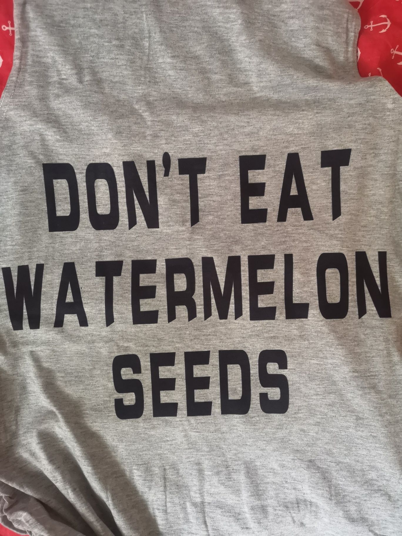 Koszulka Top bluzka ciążowa z napisem Don't eat watermelon seeds