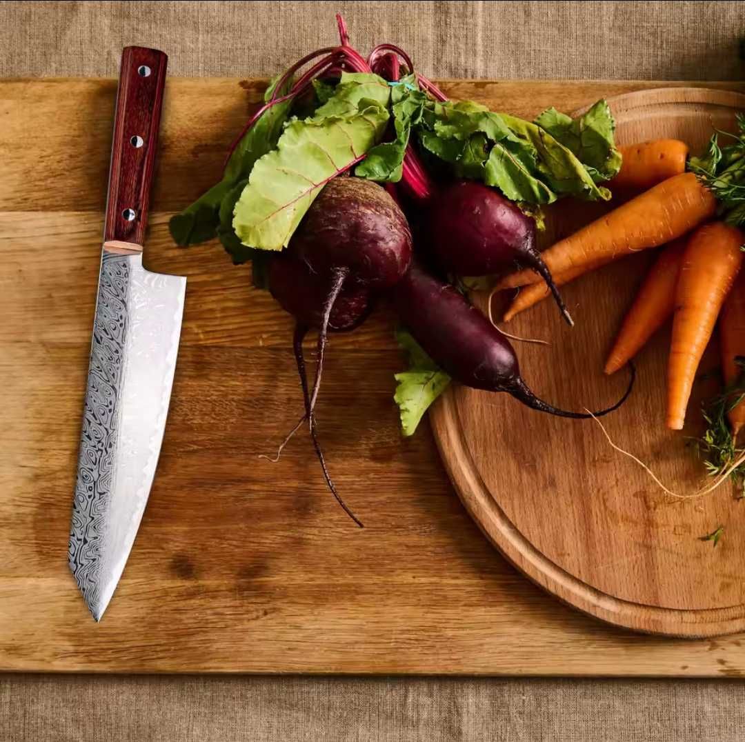Шеф Нож Santoku + ПОДАРОК(Подставка!)