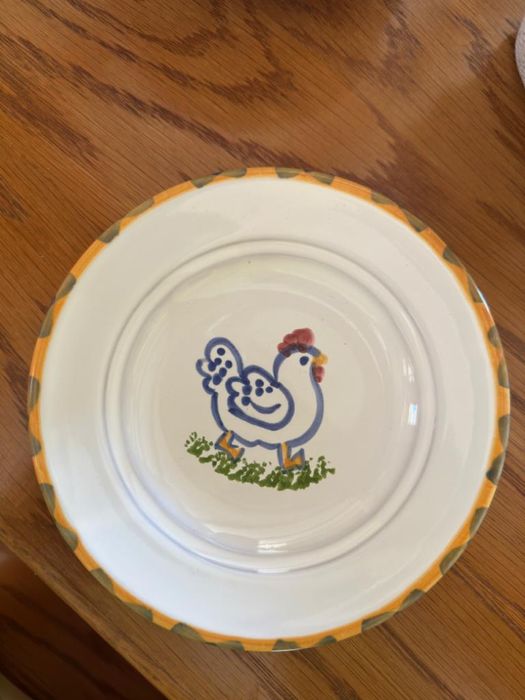 Serviço Rústico pintado á mão