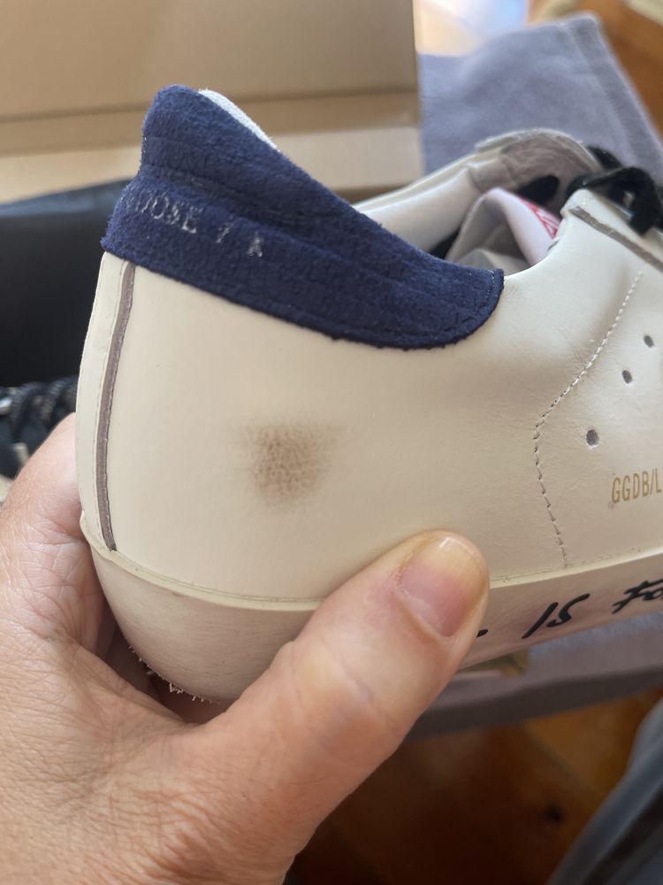 Golden goose brancos efeito desgastado super diferentes