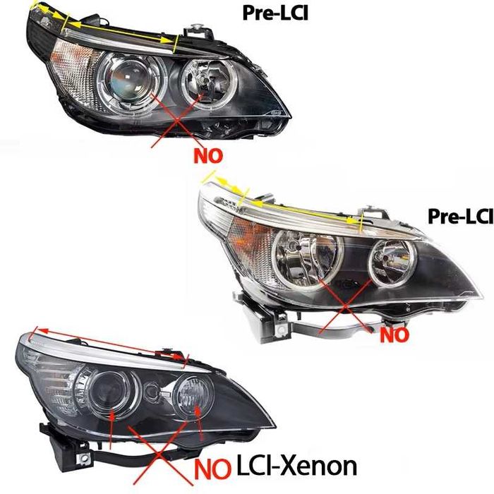 Kit 2 lampadas LED Angel Eyes BMW E60 E61 LCI 2007 a 2010 - 60w Novo