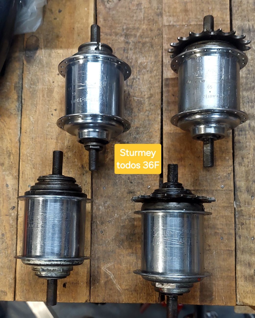 Cubos Sturmey usados/guarda lamas pasteleira/ descansos novos 20/28