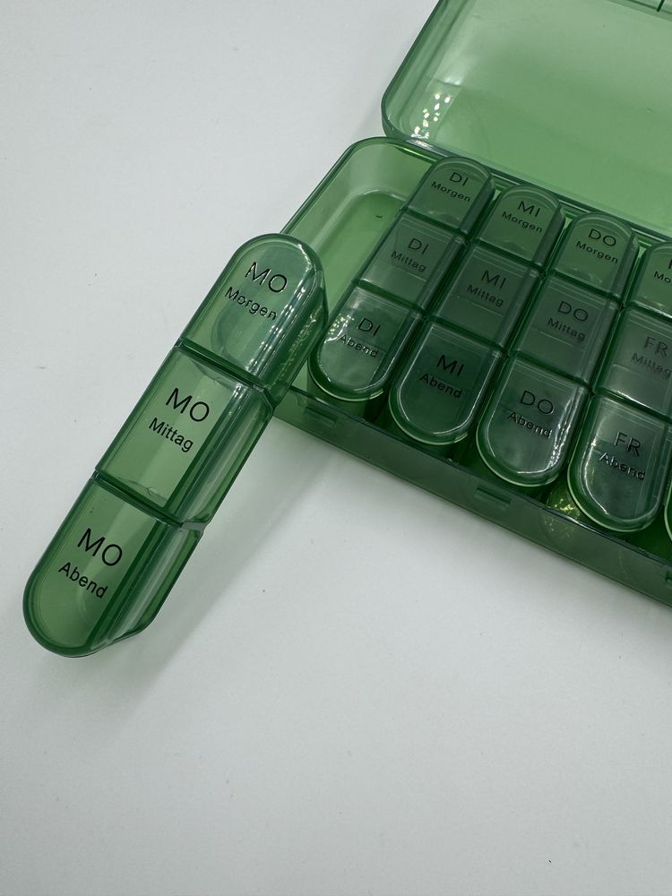 Pudelko na tabletki w jezyku niemieckim