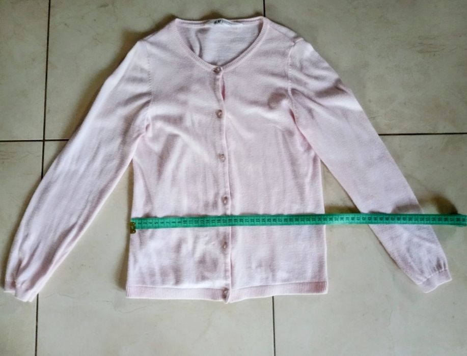 Sweterek HM różowy rozpinany