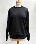 Komplet Dresowy Dres Czarny M 38 Bluza Spodnie Kryształki Cyrkonie