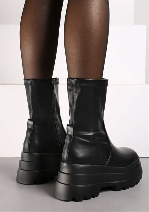 Сапожки жіночі, зимові, замінник шкіри