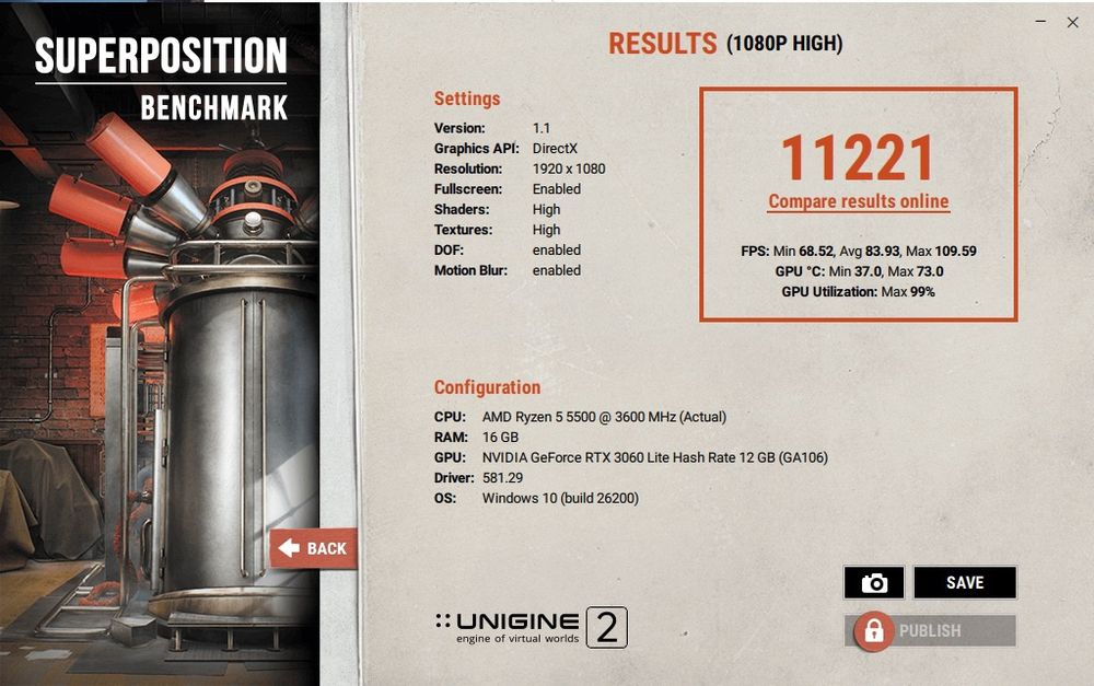 Новий компьютер Ryzen 5 5500, dd4 16gb, rtx 3060 12gb, nvme 512gb