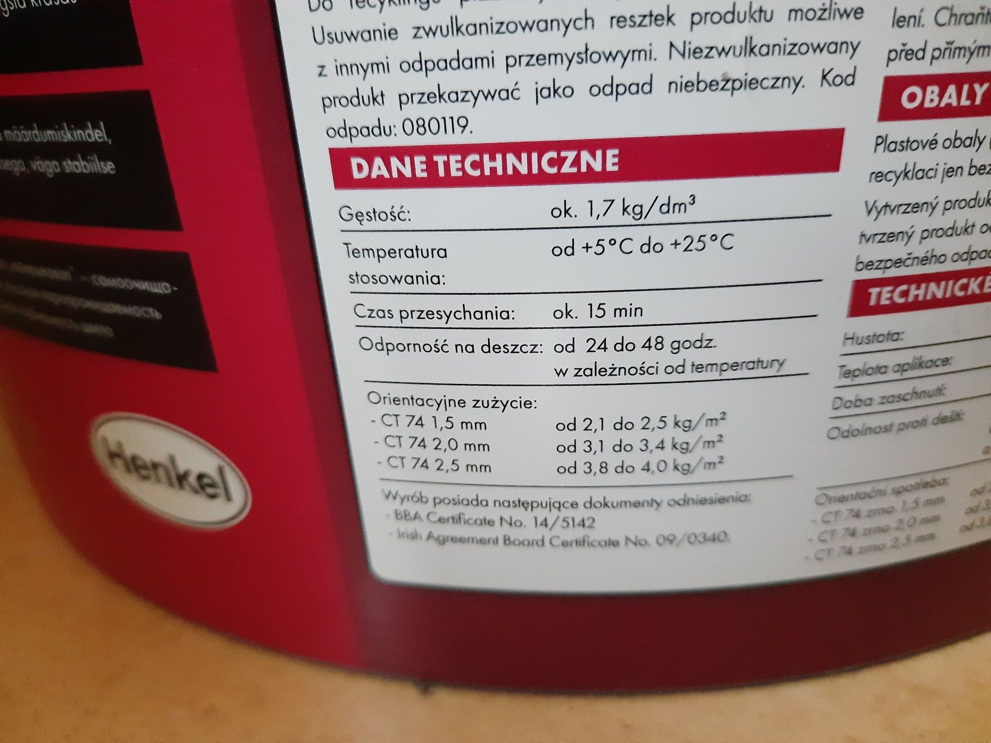 Sprzedam 25 kg tynku elewacyjnego Ceresit CT74 gradacji 1,5  w kolorze